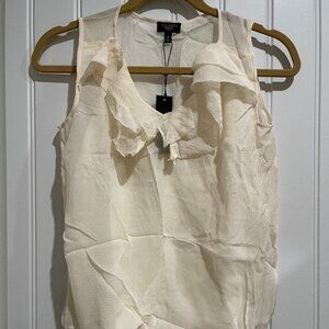 Tablots Crinkled Silk Georgette Ruffled Blouse